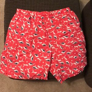 Size large red american flag fish swimsuit
